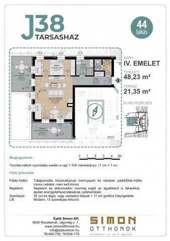Eladó téglalakás, Kecskeméten, Jókai utcában 87 M Ft, 2 szobás