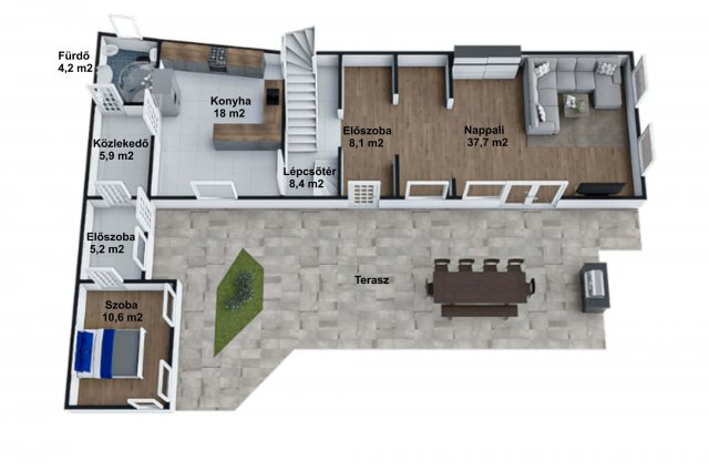 Eladó családi ház, Leányfaluban 99 M Ft, 5+1 szobás