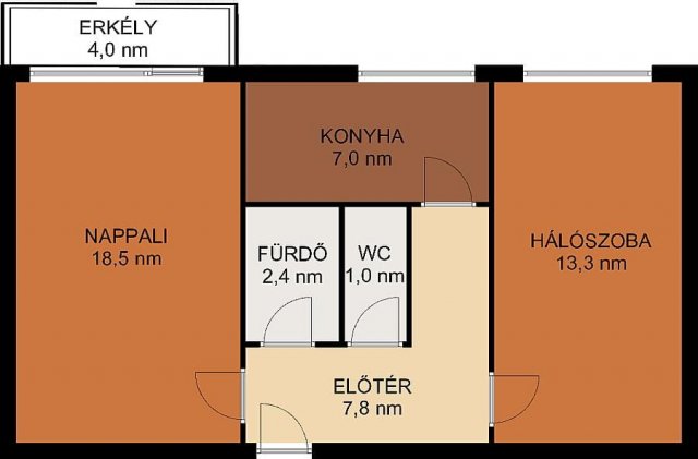 Eladó panellakás, Szentendrén 62.9 M Ft, 2 szobás