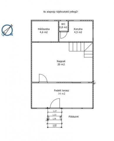 Eladó családi ház, Velencén 47.9 M Ft, 2+2 szobás