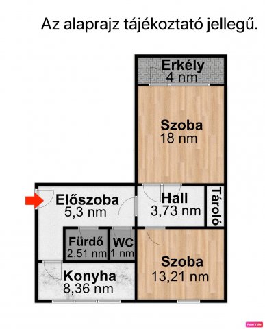 Eladó téglalakás, Budapesten, X. kerületben 59.9 M Ft, 2 szobás