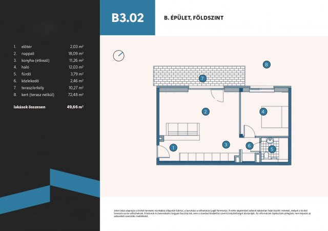 Eladó téglalakás, Vámosszabadin 53.45 M Ft, 1+1 szobás