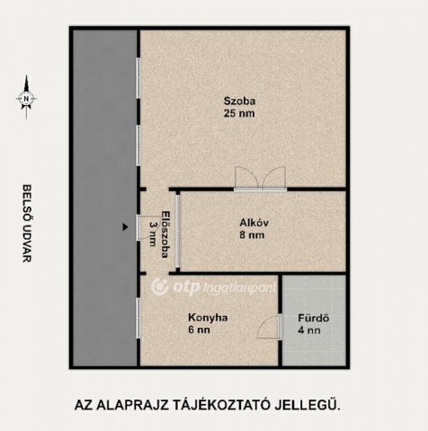 Eladó téglalakás, Budapesten, I. kerületben 74.9 M Ft, 1 szobás