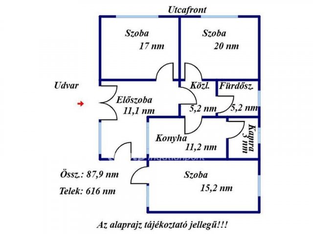 Eladó családi ház, Kisújszálláson 20.5 M Ft, 3 szobás