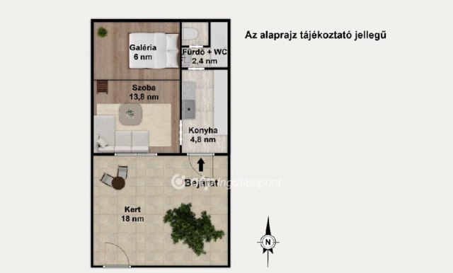 Eladó téglalakás, Budapesten, IV. kerületben 29.9 M Ft, 1 szobás