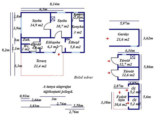Eladó családi ház, Tiszakécskén 15.99 M Ft, 2 szobás