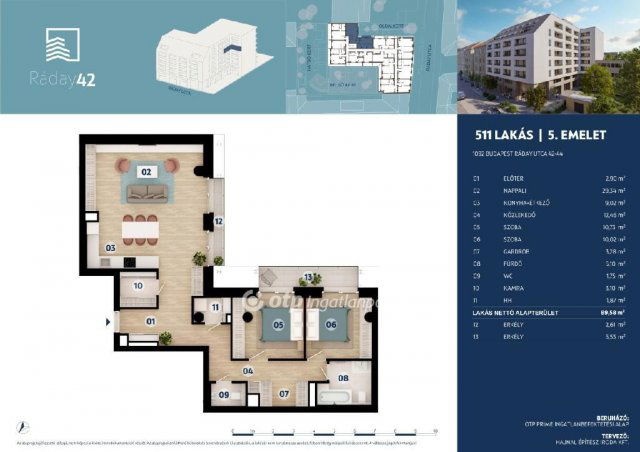 Eladó téglalakás, Budapesten, IX. kerületben 213 M Ft, 3 szobás