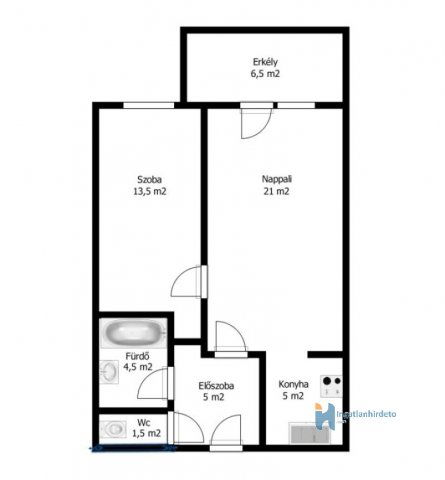 Eladó téglalakás, Budapesten, VIII. kerületben 85 M Ft, 2 szobás