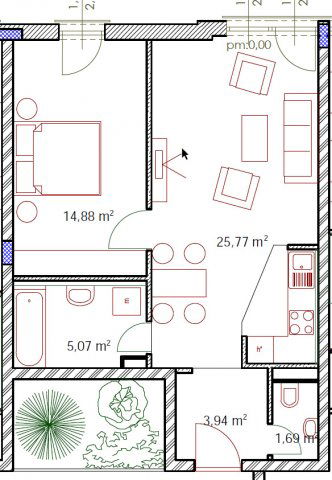 Eladó téglalakás, Budapesten, XX. kerületben 74.8 M Ft, 2 szobás