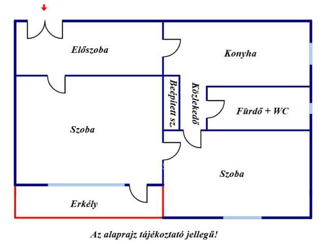 Eladó téglalakás, Kunszentmártonban 22.5 M Ft, 2 szobás