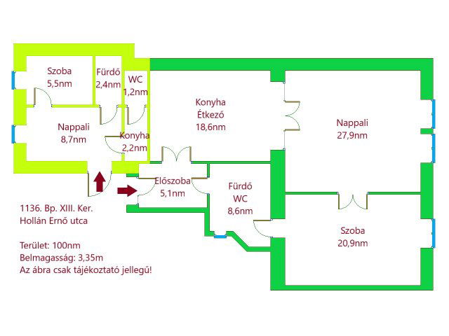 Eladó téglalakás, XIII. kerületben, Hollán Ernő utcában