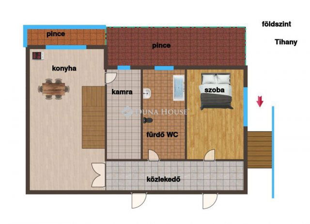 Eladó családi ház, Tihanyban, Völgy utcában 199 M Ft, 1 szobás
