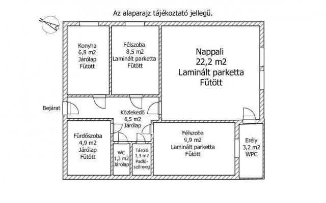 Eladó téglalakás, Mosonmagyaróváron 56.99 M Ft, 1+2 szobás