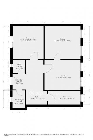 Eladó családi ház, Mezőkeresztesen 14 M Ft, 2 szobás