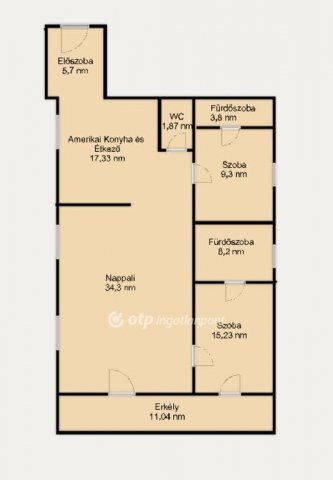 Eladó téglalakás, Budapesten, II. kerületben 210 M Ft, 4 szobás