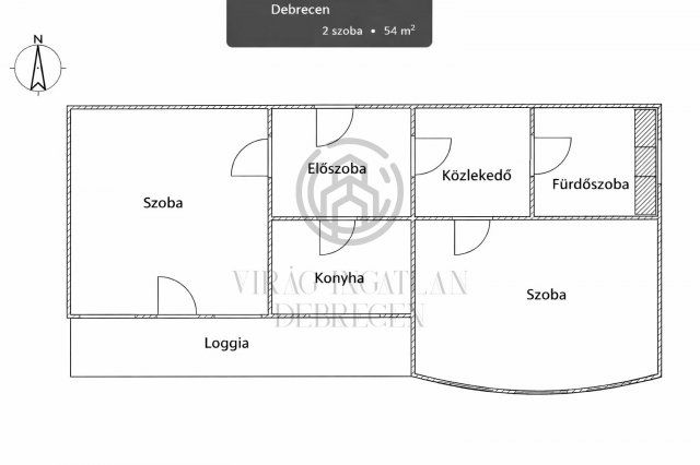 Eladó téglalakás, Debrecenben 79.9 M Ft, 2 szobás