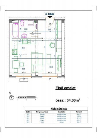 Eladó téglalakás, Miskolcon 28 M Ft, 1 szobás