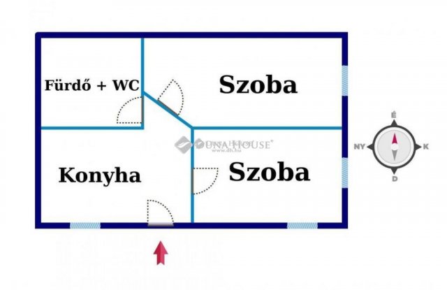 Eladó családi ház, Kiskunfélegyházán 21 M Ft, 2 szobás