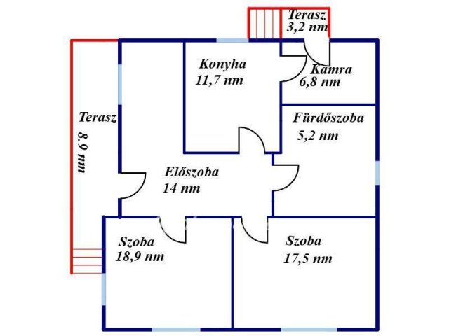 Eladó családi ház, Jászkisérén 12 M Ft, 2 szobás