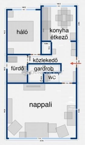 Eladó téglalakás, Budapesten, II. kerületben 95 M Ft, 2 szobás
