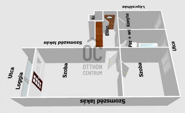 Eladó téglalakás, Makón 32 M Ft, 2 szobás