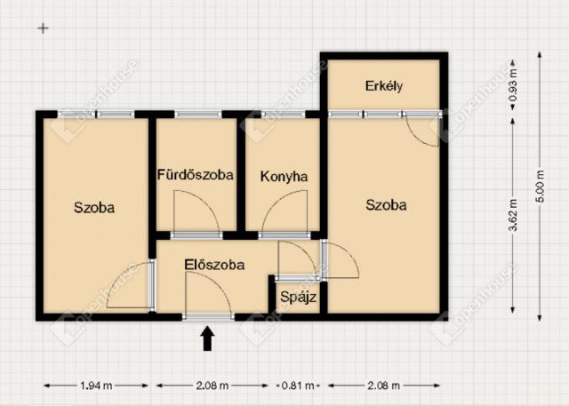 Eladó téglalakás, Tatabányán 32.99 M Ft, 2 szobás