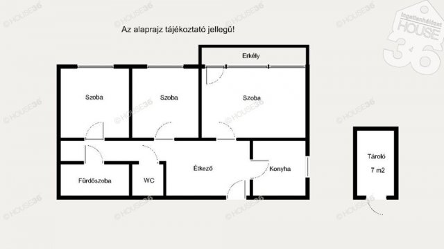 Eladó panellakás, Kecskeméten 64.99 M Ft, 3 szobás