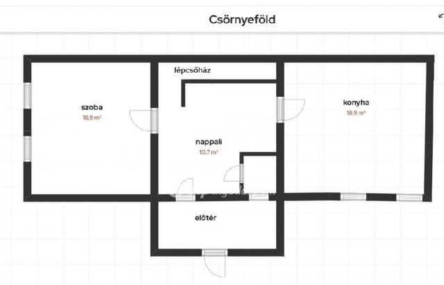 Eladó családi ház, Csörnyeföldön 31 M Ft, 3 szobás