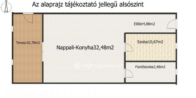 Eladó nyaraló, Tasson 56.9 M Ft, 3 szobás / költözzbe.hu