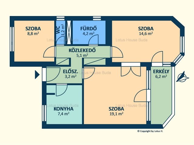 Eladó téglalakás, Budapesten, XII. kerületben 115 M Ft, 3 szobás