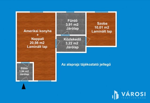 Eladó téglalakás, Hódmezővásárhelyen 15.6 M Ft, 2 szobás