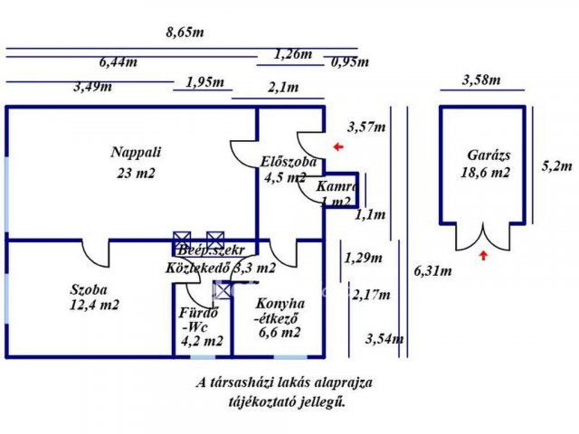 Eladó téglalakás, Kecskeméten 43 M Ft, 2 szobás