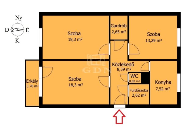 Eladó panellakás, Miskolcon 31.9 M Ft, 3 szobás