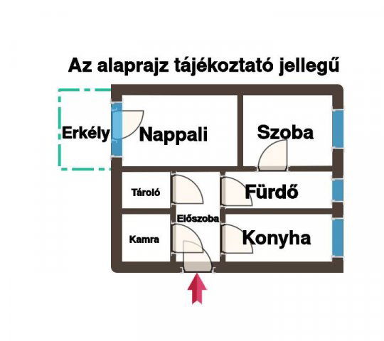 Eladó téglalakás, Budapesten, IX. kerületben 59.9 M Ft, 2 szobás