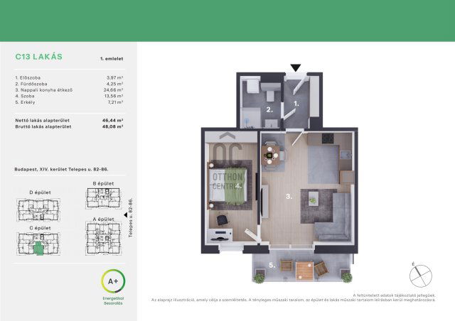Eladó téglalakás, Budapesten, XIV. kerületben 77.9 M Ft
