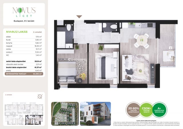 Eladó téglalakás, Budapesten, XV. kerületben, Kékszilva utcában