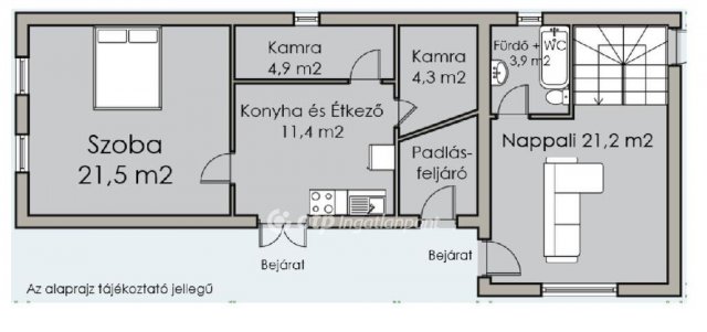 Eladó családi ház, Kapolyon 24.9 M Ft, 3 szobás