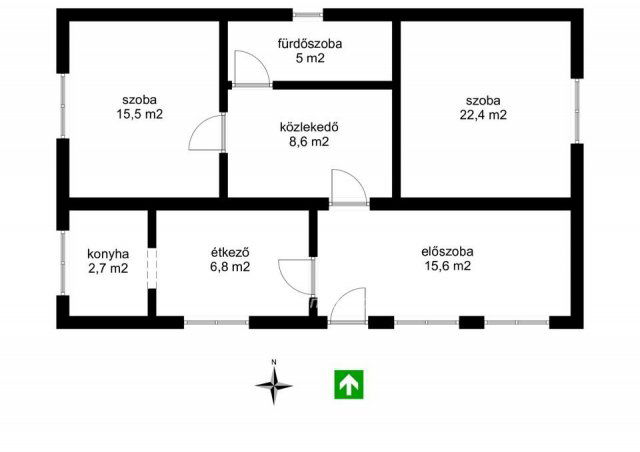 Eladó családi ház, Darvason 6 M Ft, 2 szobás