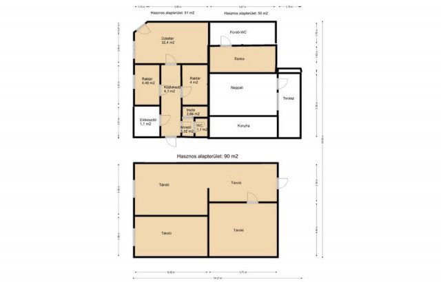 Eladó családi ház, Komáromban 72.9 M Ft, 3 szobás