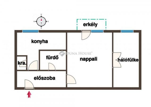 Eladó téglalakás, Pécsett, Endre utcában 35.9 M Ft, 2 szobás