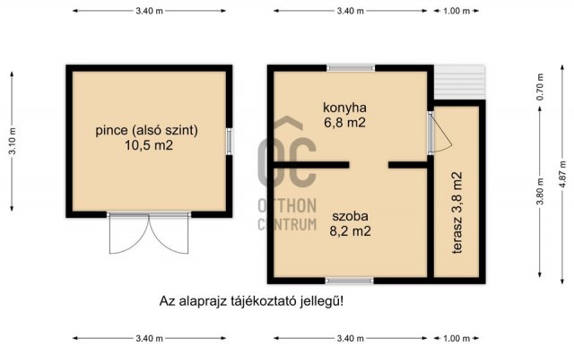 Eladó nyaraló, Bocföldén 3.99 M Ft, 1 szobás