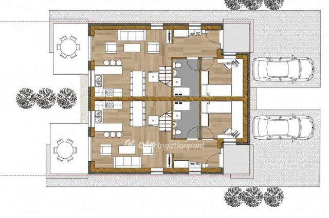 Eladó ikerház, Budapesten, XXII. kerületben 147 M Ft, 4+1 szobás