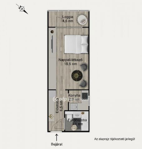 Eladó panellakás, Budapesten, XI. kerületben 67.9 M Ft, 1 szobás