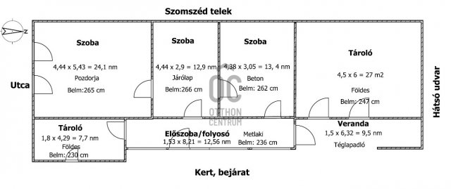 Eladó családi ház, Pitvaroson 2.3 M Ft, 3 szobás