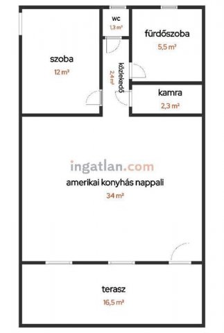 Eladó sorház, Tiszakécskén 46.9 M Ft, 1 szobás