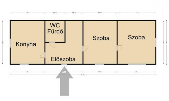 Eladó családi ház, Töttösön 18.5 M Ft, 4+1 szobás