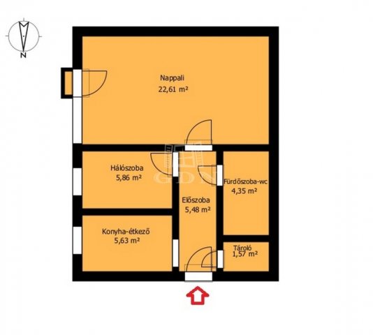 Eladó téglalakás, Miskolcon 24.9 M Ft, 1+1 szobás