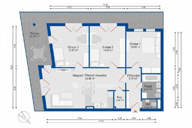 Eladó téglalakás, Budapesten, XVIII. kerületben 95 M Ft