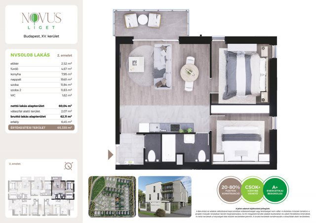 Eladó téglalakás, Budapesten, XV. kerületben, Kékszilva utcában