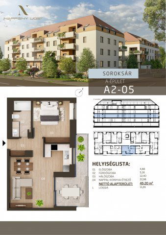 Eladó téglalakás, Budapesten, XXIII. kerületben 76.37 M Ft